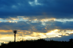 今日の夕日1