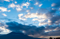 富士山と雲