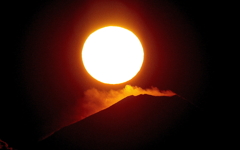 富士と太陽