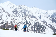 白馬三山の春