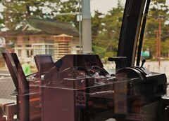 トラムの運転席