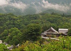 本坊を臨む