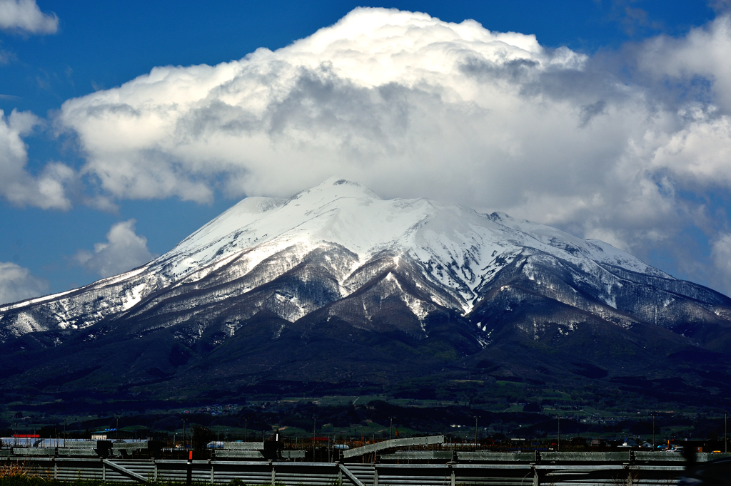 早春の岩木山