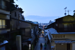 日没後の街並み