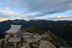 常念岳山頂