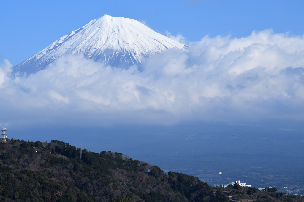 雲と富士山