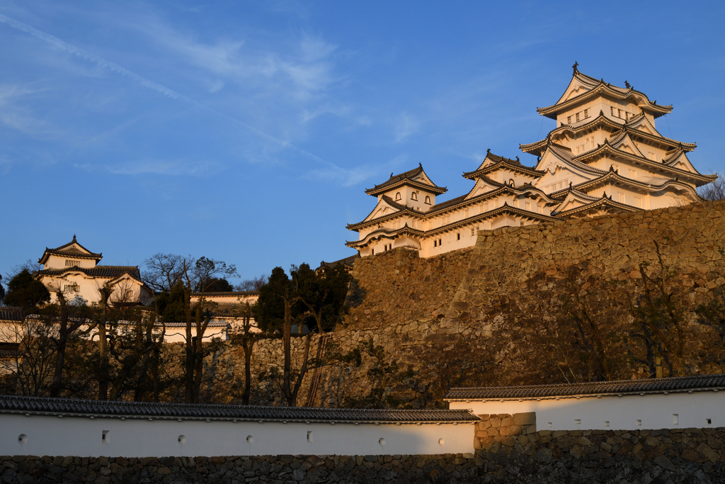 夕焼けの白鷺城