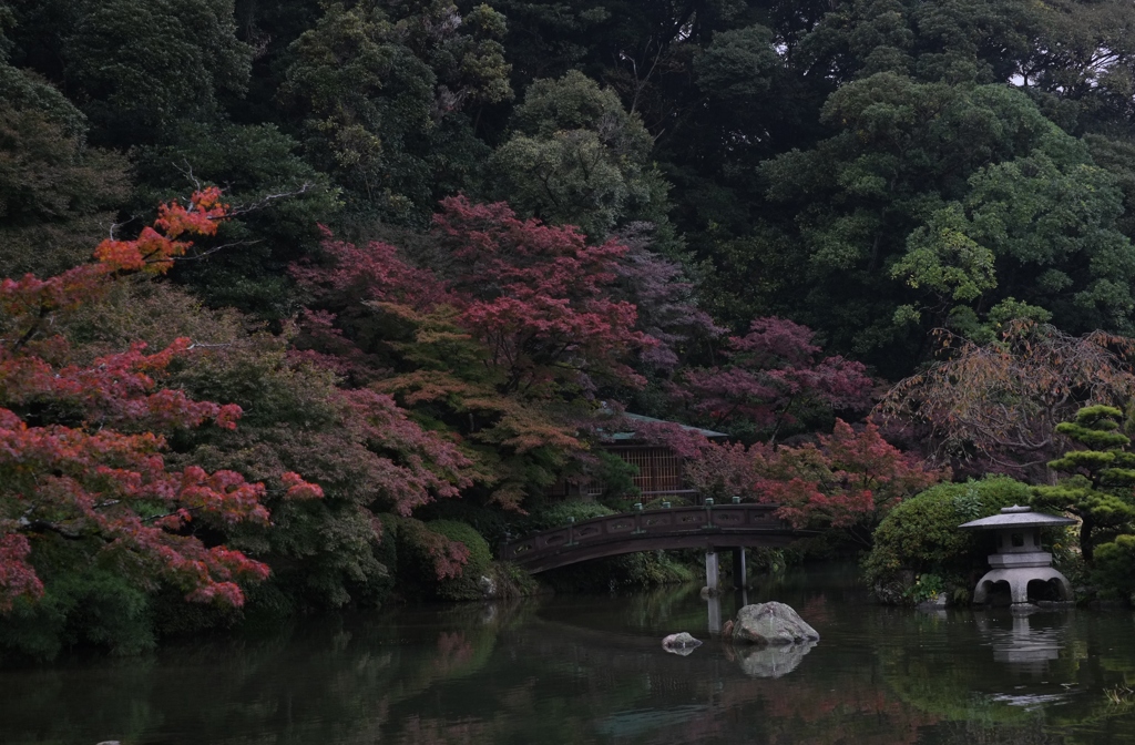 紅葉と庭園
