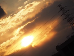 雲の中で燃える