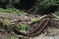 2013年山口島根豪雨災害の爪痕（山口線）