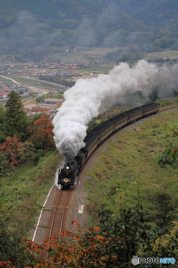 津和野鷲原トンネル上から