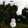2017の初雪（娘が作った雪だるま）