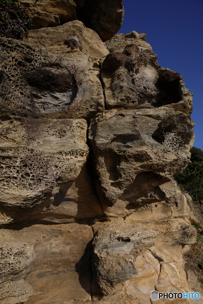 蜂の巣浸食岩