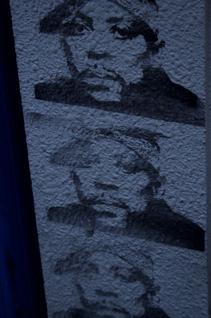 faces on wall