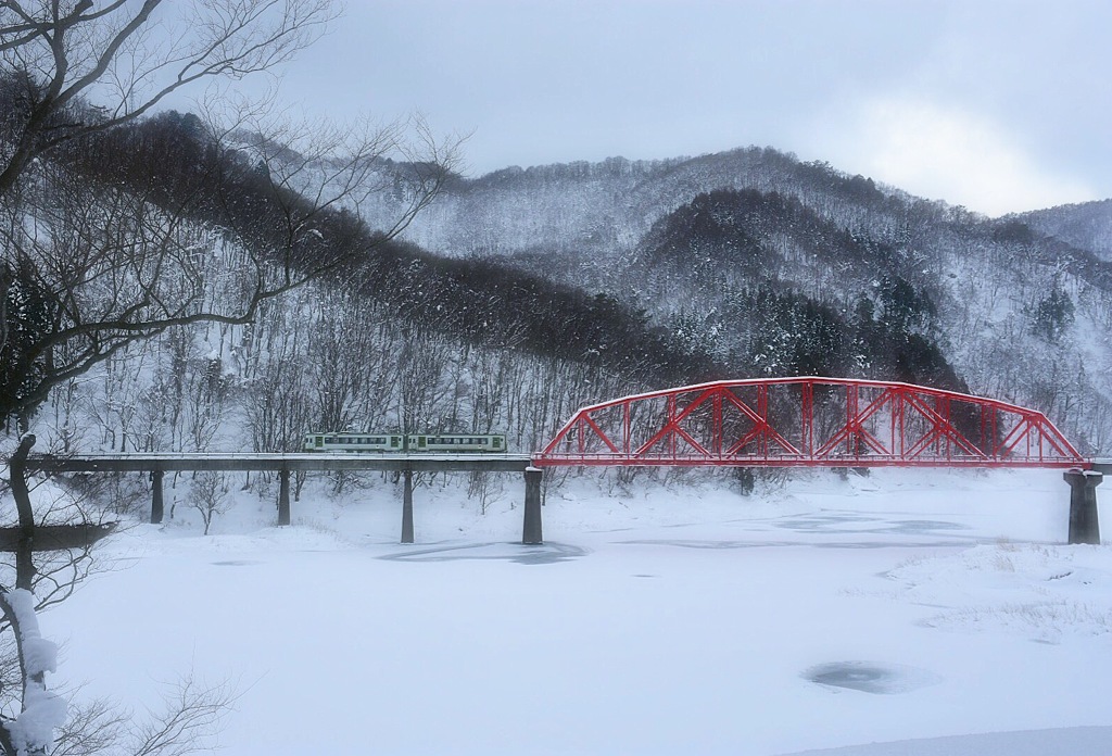 冬の北上線…錦秋湖 by taka63 （ID：5269722） - 写真共有サイト