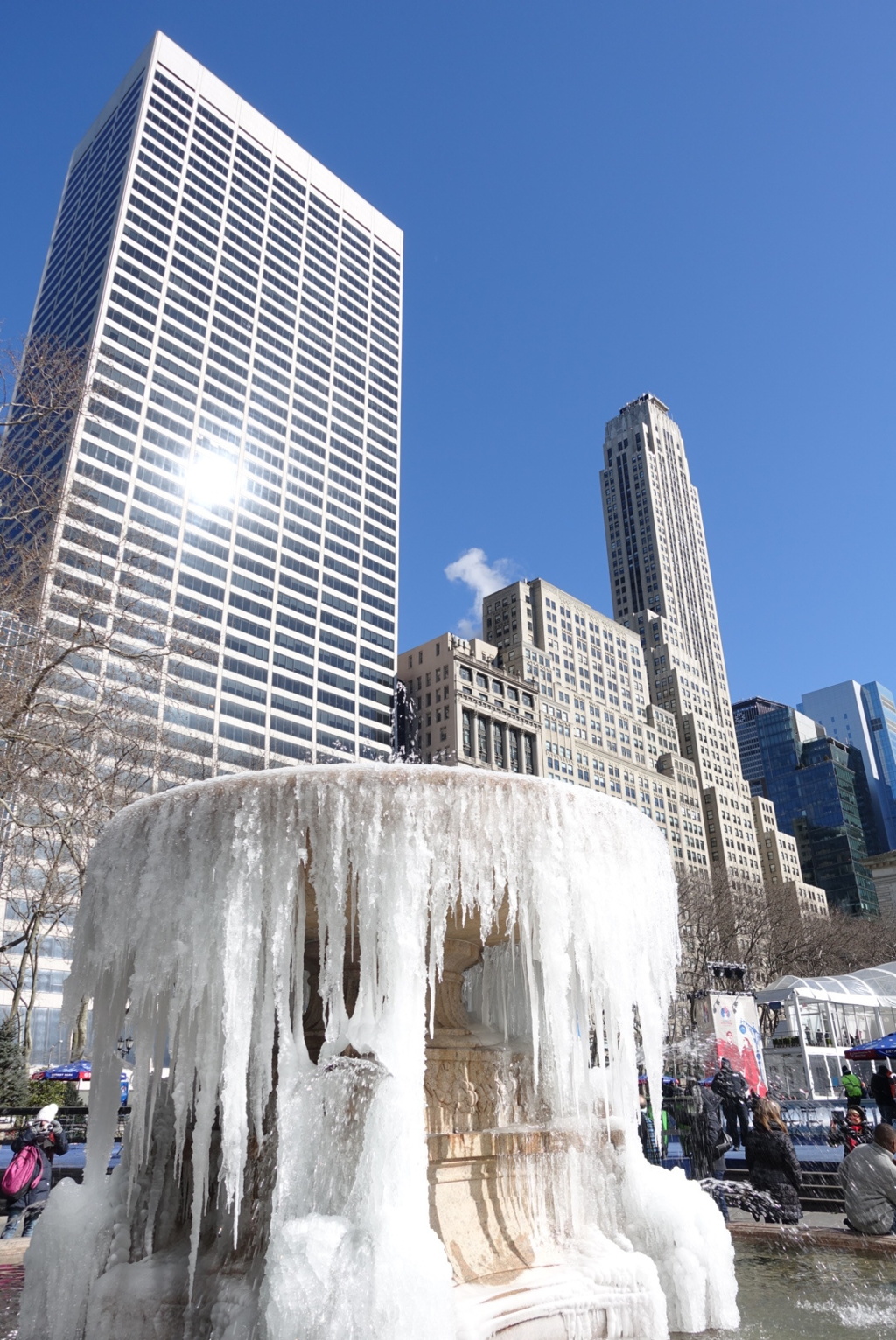 －15℃のブライアントパーク