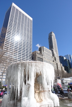 －15℃のブライアントパーク