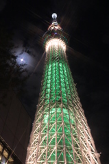 月とスカイツリー