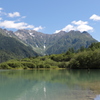 穂高連峰と大正池１