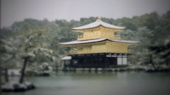 金閣寺 雪