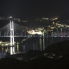 夜の長崎湾を跨ぐ橋