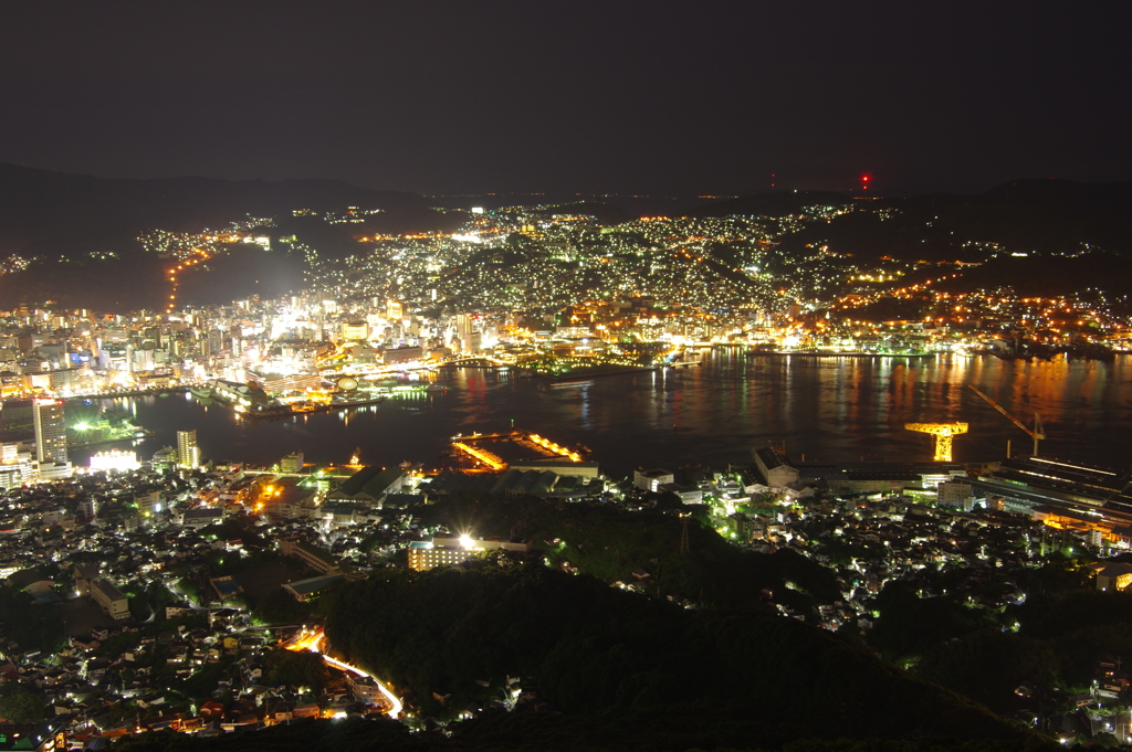 長崎　夜景　長崎湾全景