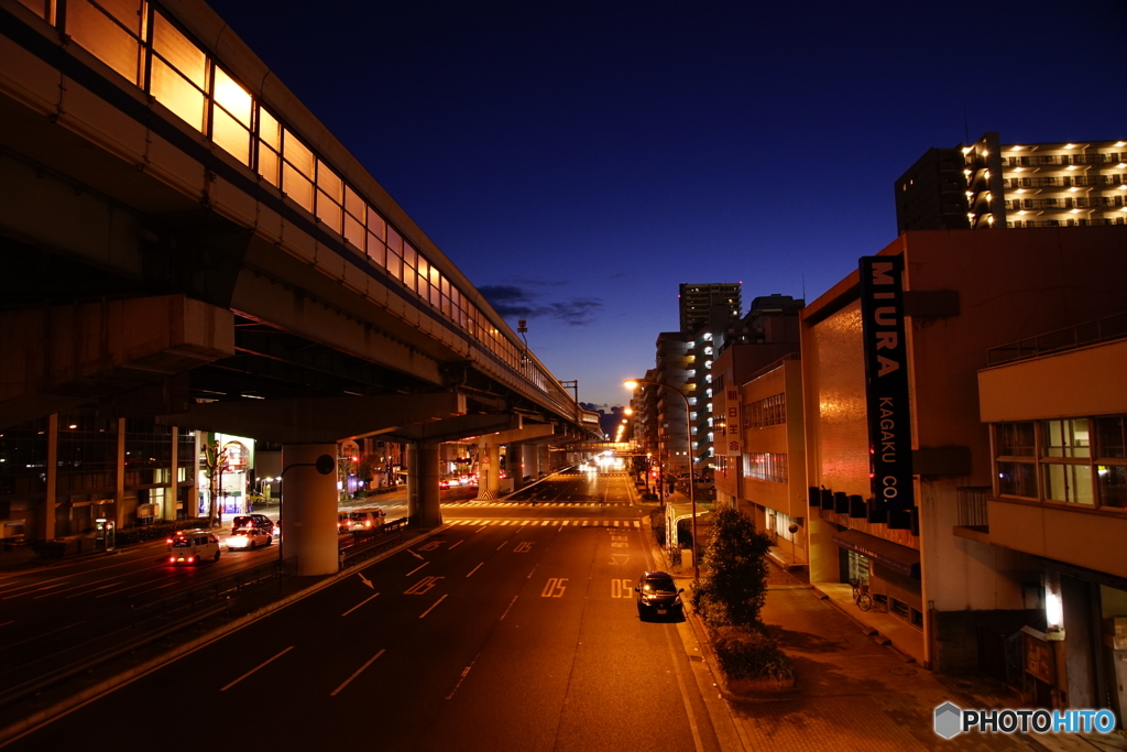 帰路と青い空