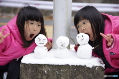 雪だるま食べ〜よ〜♫・・・