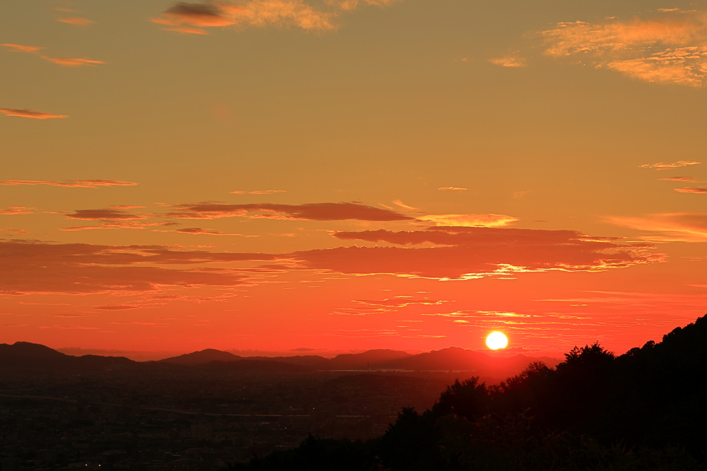 真夏の夕焼け