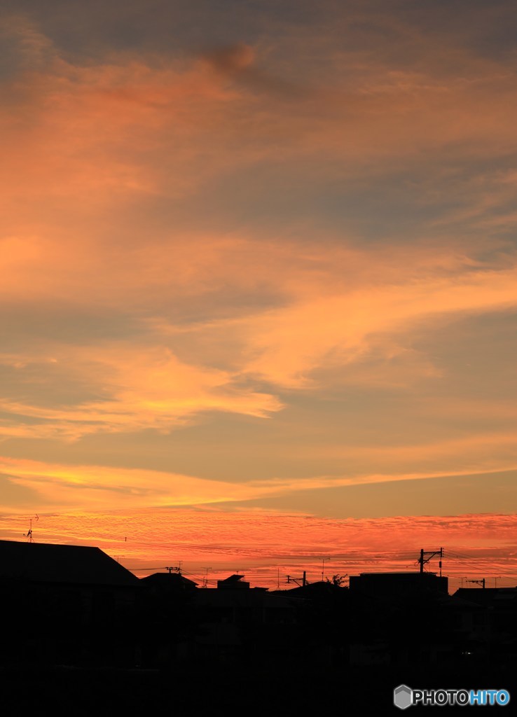 夕焼の街