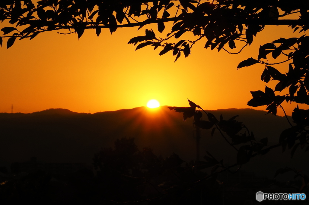 秋の夕焼け