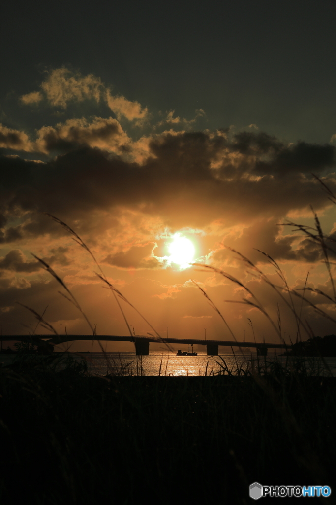 秋の夕陽