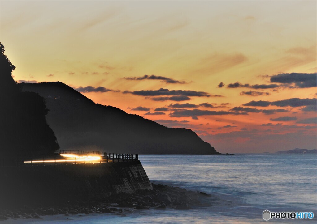 静かな夕焼け