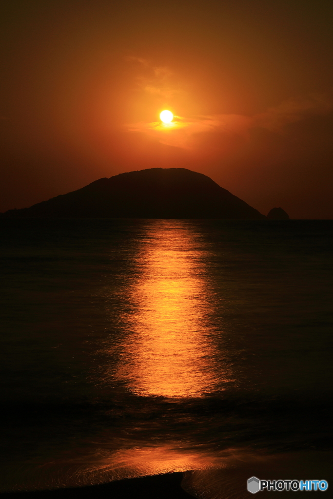 夕陽の道