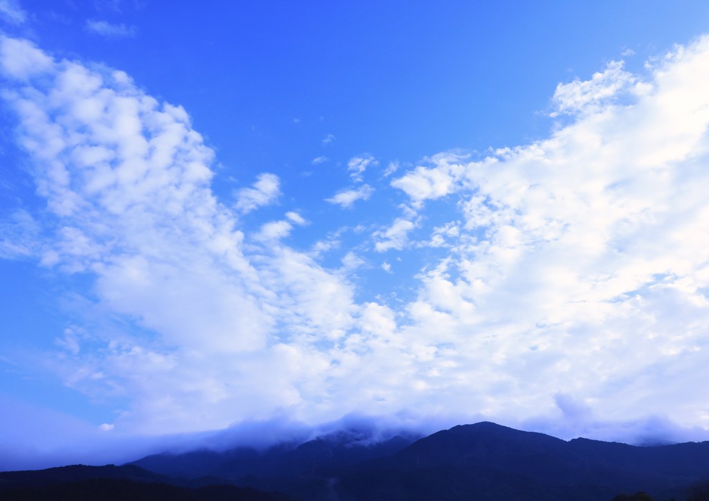 大空に掛かる