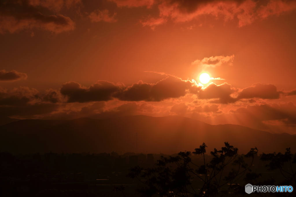 秋焼けの夕暮