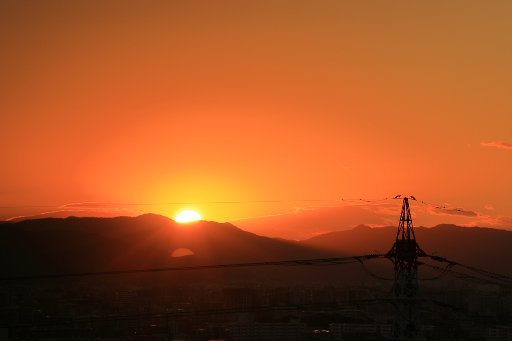 秋の夕焼け
