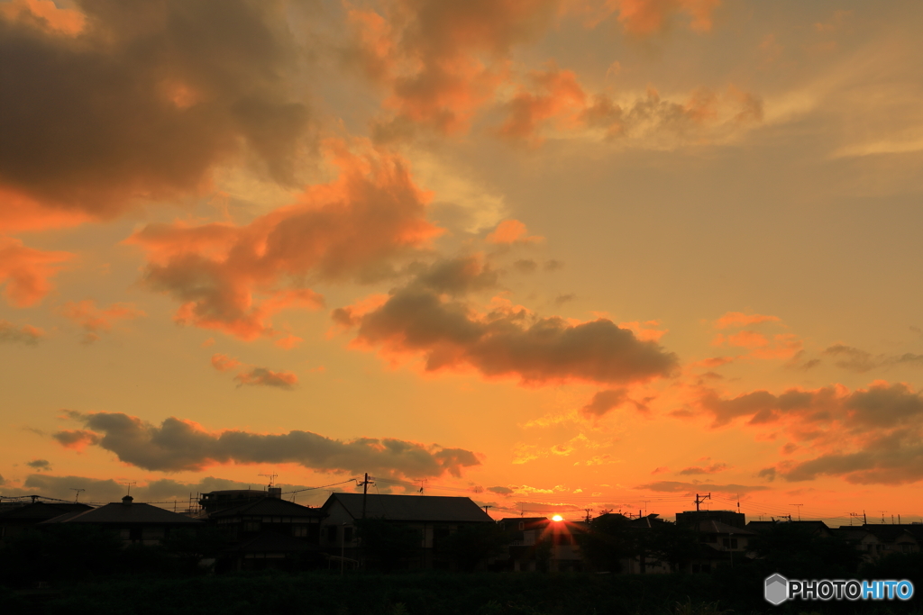 ひと時の夕焼け