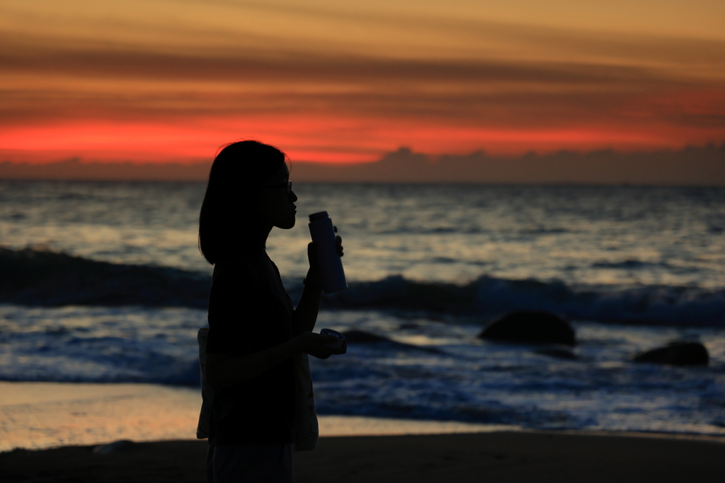 夕焼けに乾杯