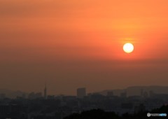 福岡の夕陽