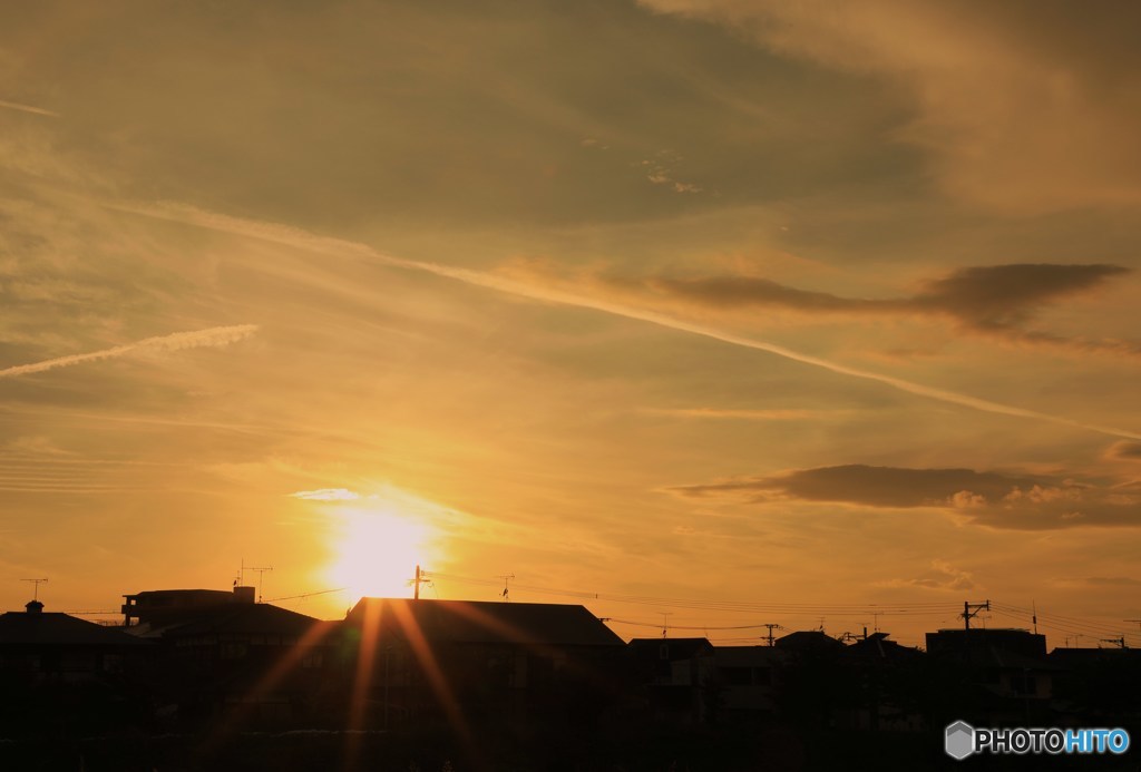 夕陽の光芒