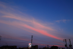 夕焼けの波