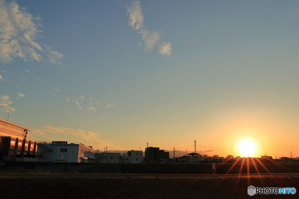 夕陽の光芒