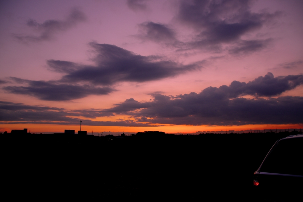 秋の夕焼け　＠三河平野