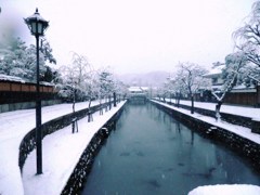 倉敷美観地区の雪景色