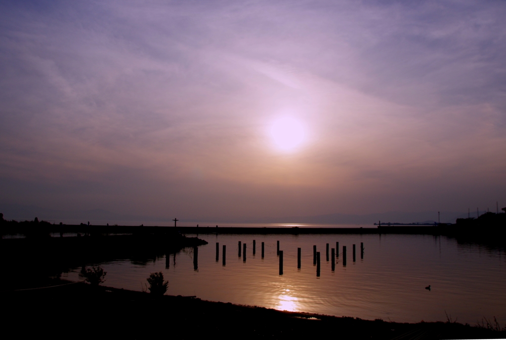 穏やかな夕暮れ#1　@奥琵琶湖