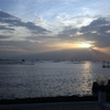 タイ・シラチャの海の夕暮れ