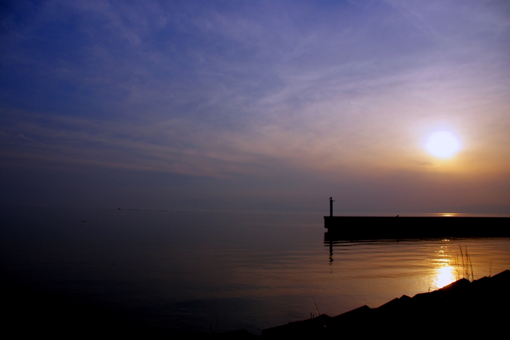 穏やかな夕暮れ#2　@奥琵琶湖