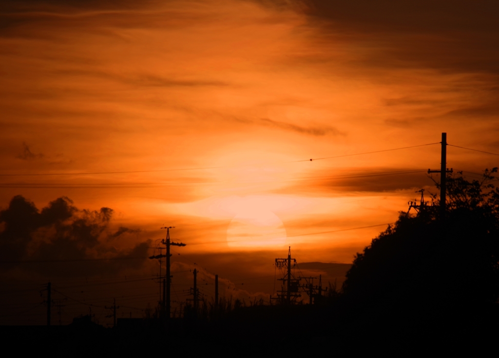 わが街の夕暮れ