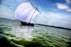 土浦の帆引き舟